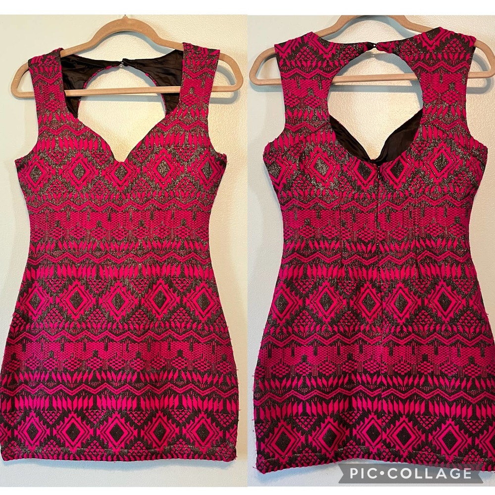 Lovers + Friends Small Violet Metallic Bodycon Textured Mini Dress Sweetheart